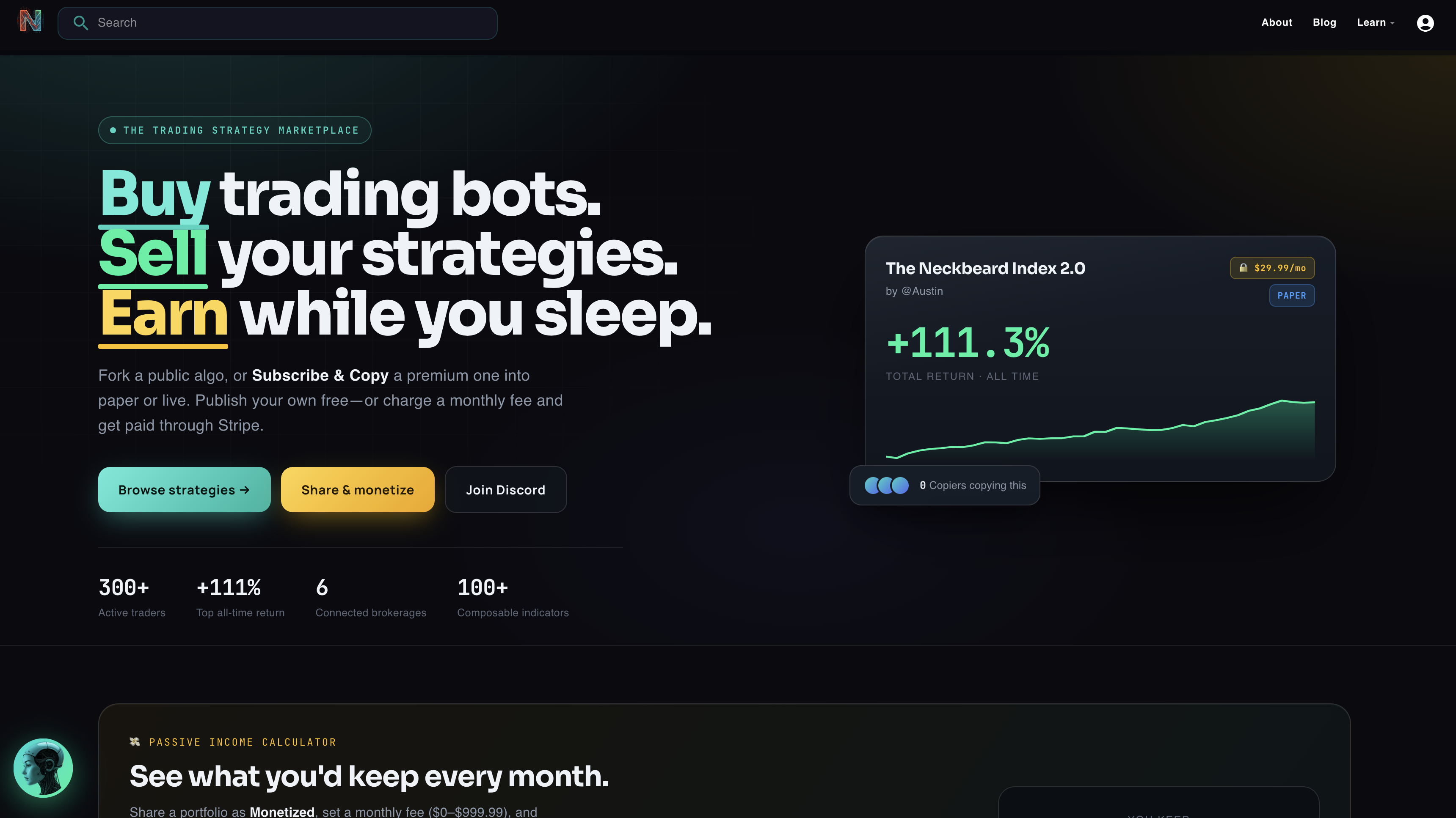 The NexusTrade marketplace: buy trading bots, sell your strategies, earn while you sleep