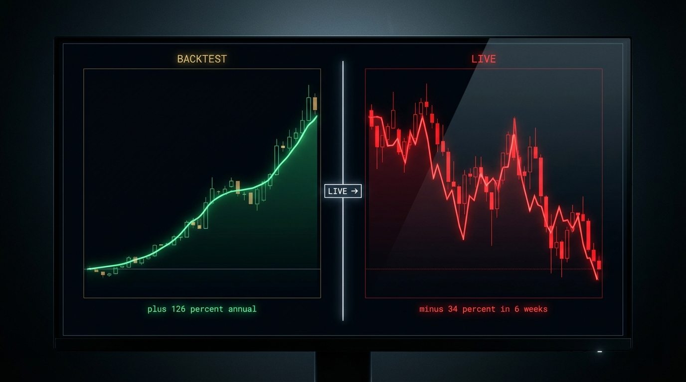 Cockpit flight recorder glowing orange beside melting candlestick charts
