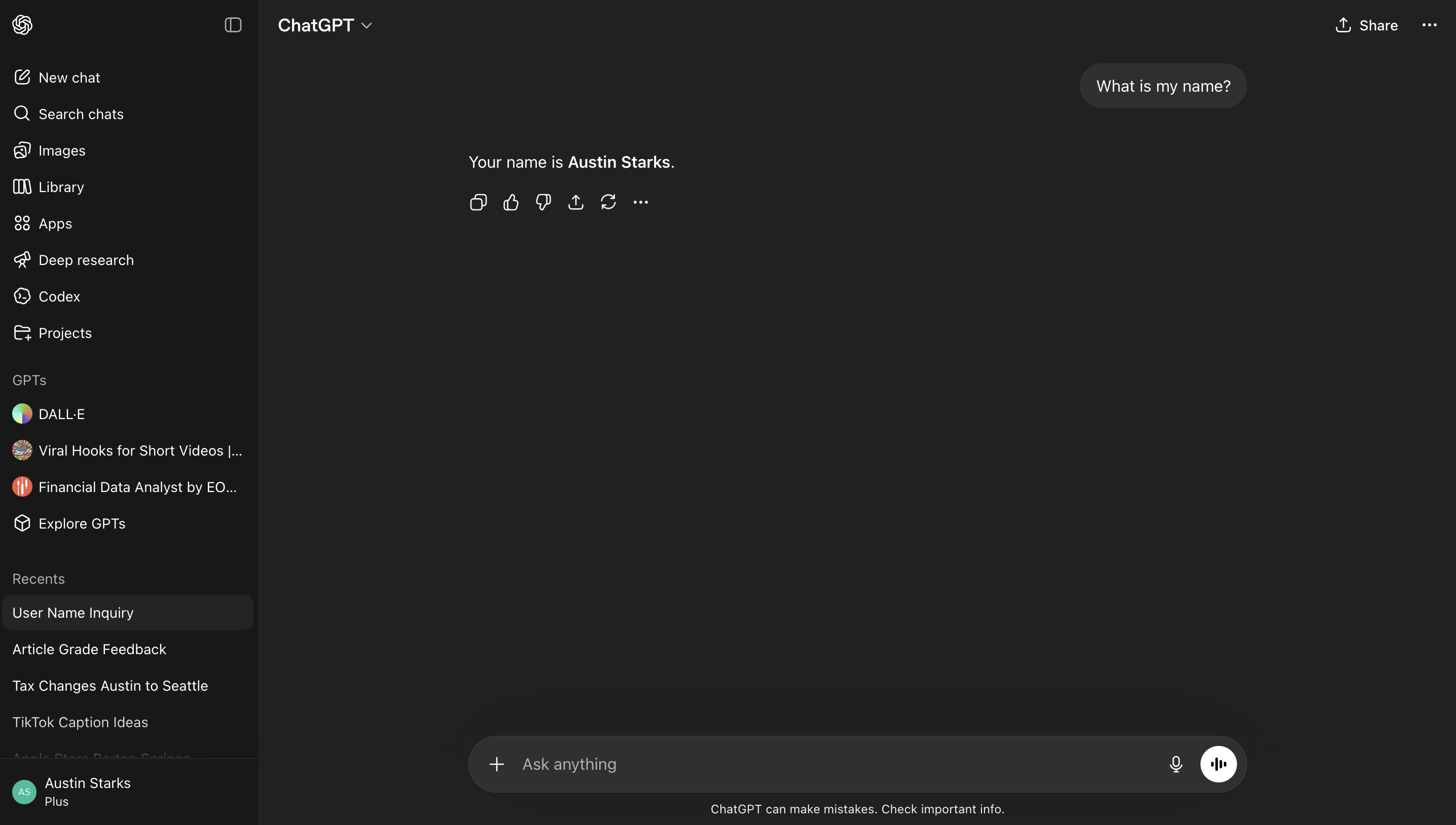 ChatGPT — an app built on top of a language model, with memory and tools layered on