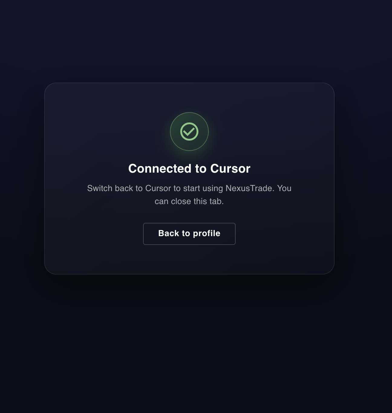 Connected to Cursor