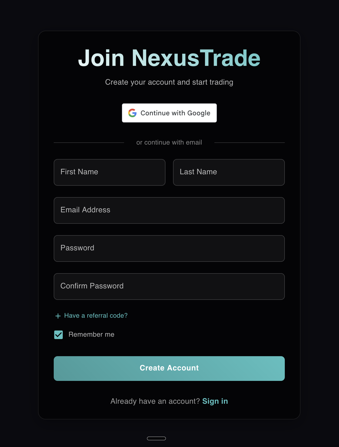 Join NexusTrade